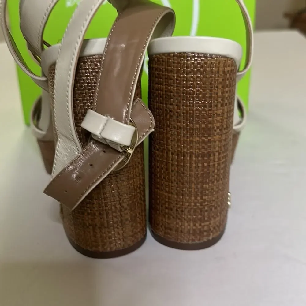 Sam Edelman Cream Platform Block Heel Sandals Size 9 NWT leather - Picture 9 of 13